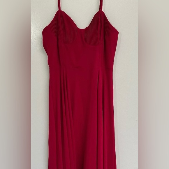 Lulu’s Cause For Commotion Bustier Maxi Dress Red Size M - Picture 5 of 15